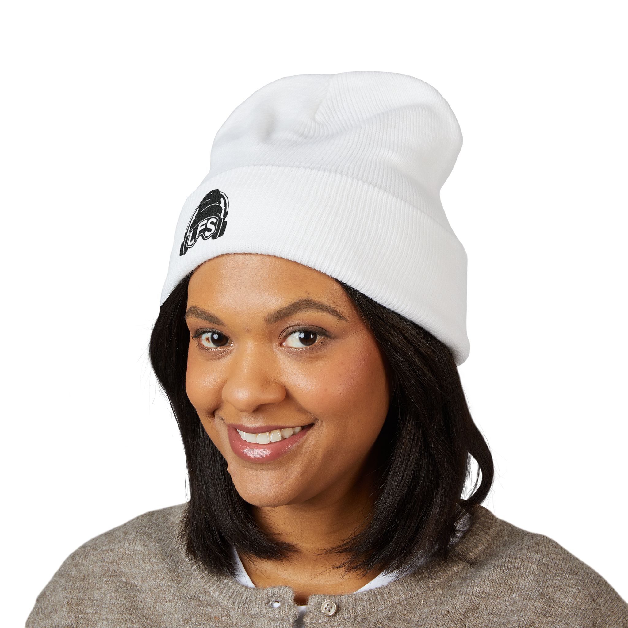 Black LFS Logo Knit Beanie - Image 3